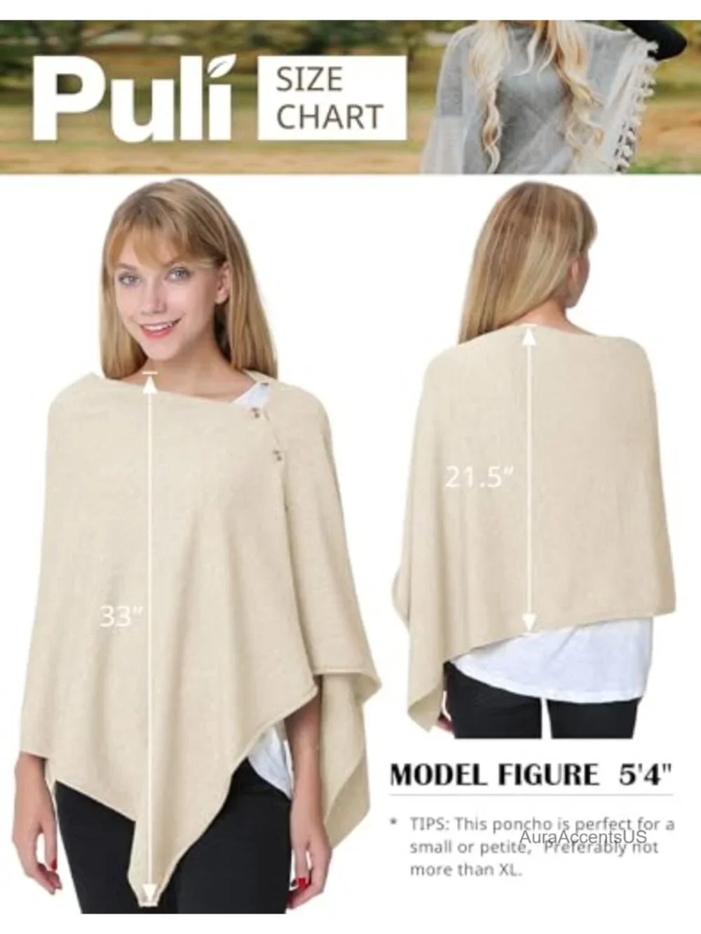 6-Way Versatile Knit Shawl Poncho Sweater Button Scarf Wrap